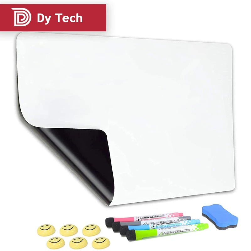 Magnetic Dry Erase Board Board for Refrigerator Magic Whiteboard White Custom 17 X 12 Inch Polyester Whiteboard Eraser DYMP-006