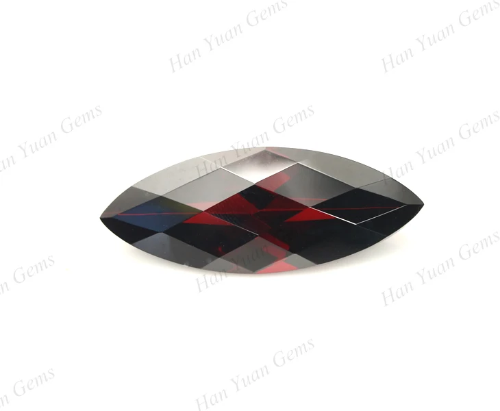 Wuzhou marquise Double Checker cut Cubic Zirconia garnet