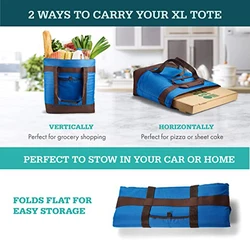 Cooler Bag Insulated Grocery Bags Large Freezer Shopping Cooler Tote for Travel Groceries Beach Thermal Food Delivery Bag