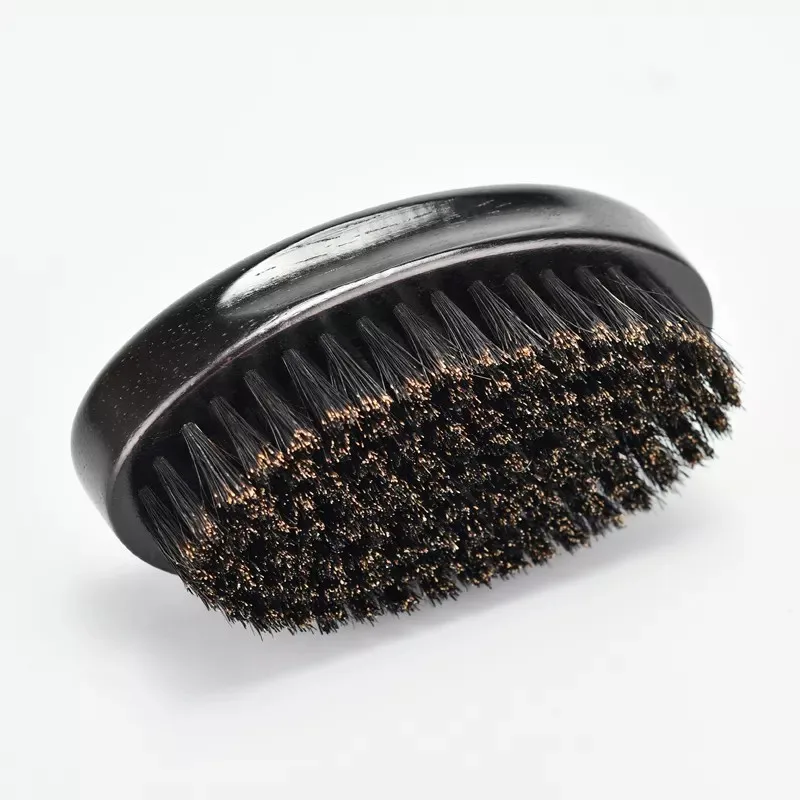 Top selling wholesale Custom Logo Beard Styling Brush 100% Boar Bristle Beard Brushes Beech Wooden Moustache Care Brush For Men