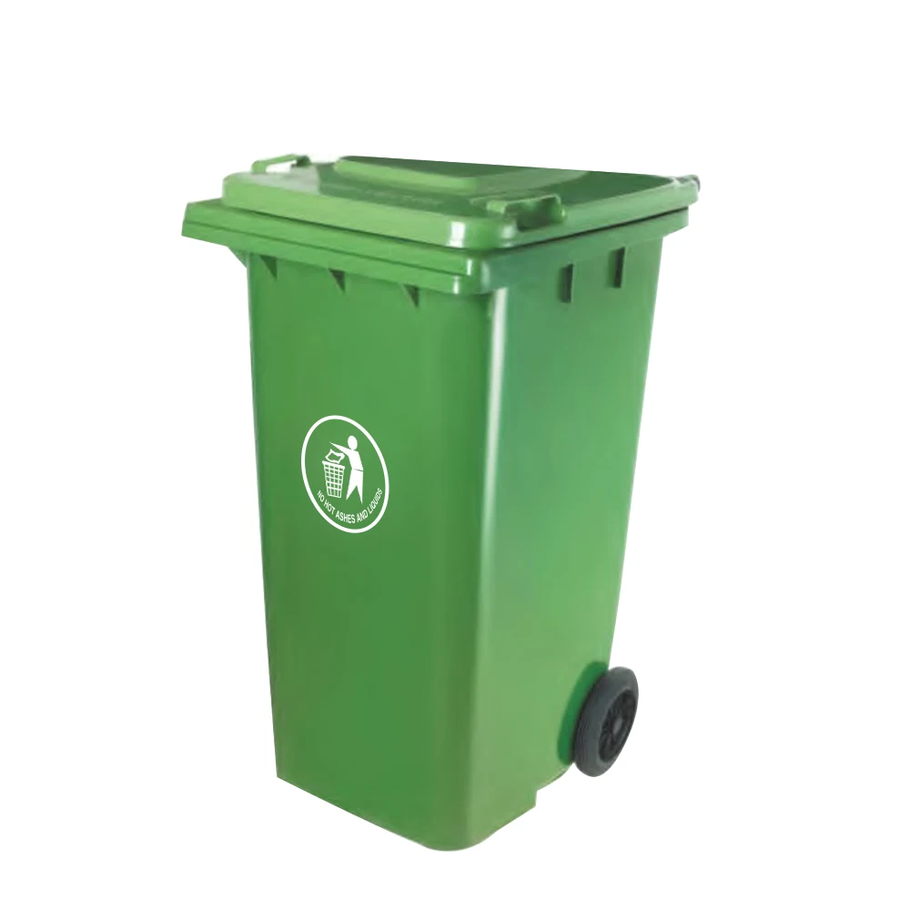 240L waste bin trash can plastic dustbin with wheels
