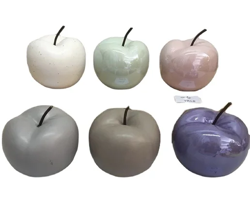 Wholesale cheap porcelain apple shape decoration colorful Christmas apple