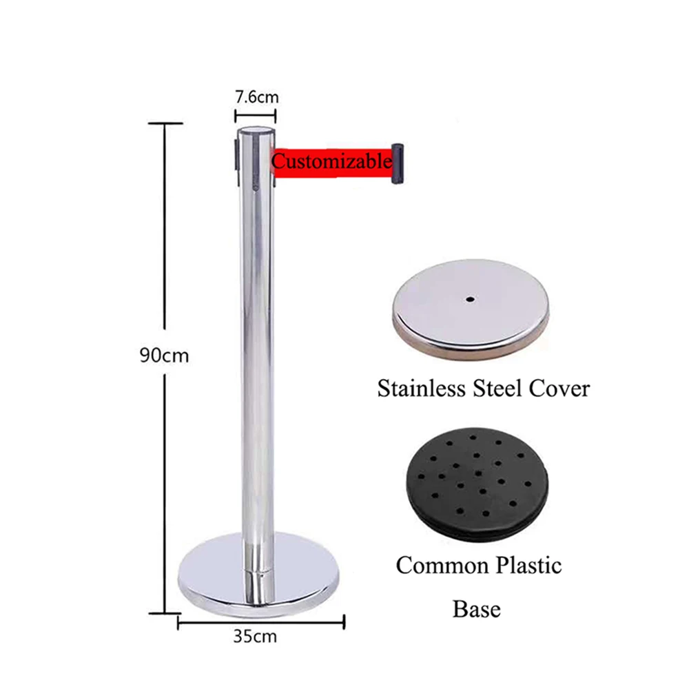 ESHINING Queue Fence Folding Line Stand Retractable Belt Barrier Telescopic Isolation Belt Folding Railing