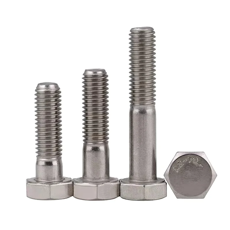 Factory SS304 SS316 A2 70 A4 80 ANSI UNC UNF Fine Thread Partial Half Thread Stainless Steel Hex Head Bolt