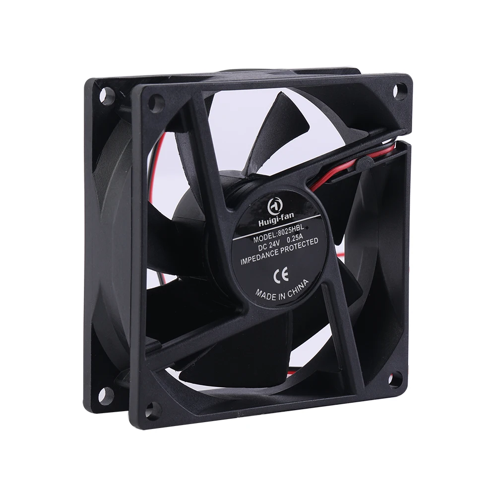 HY8025 80x80x25mm Hot Selling High Quality Dc 12V Axial Flow Fan Dc Cooling Axial Fan
