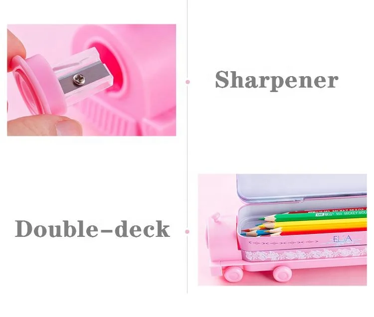Wholesale Factory Price School Kids Tin Pencil Box/Tin Pencil Case  With Sharpener