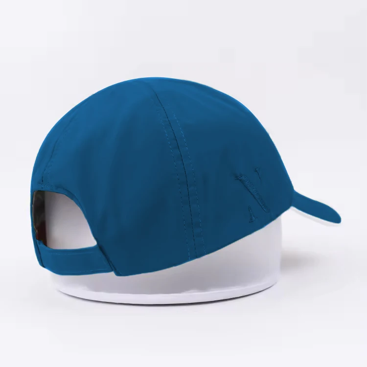 Qianzun Reflective Running Hat Lightweight Dark Blue Waterproof 6 Panel Polyester Baseball Hat