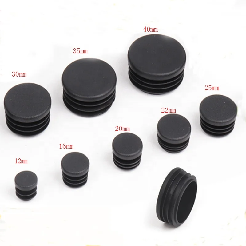 round square rectangle plastic tube end plug plastic end caps for steel tube pipe table chair desk leg foot fence post