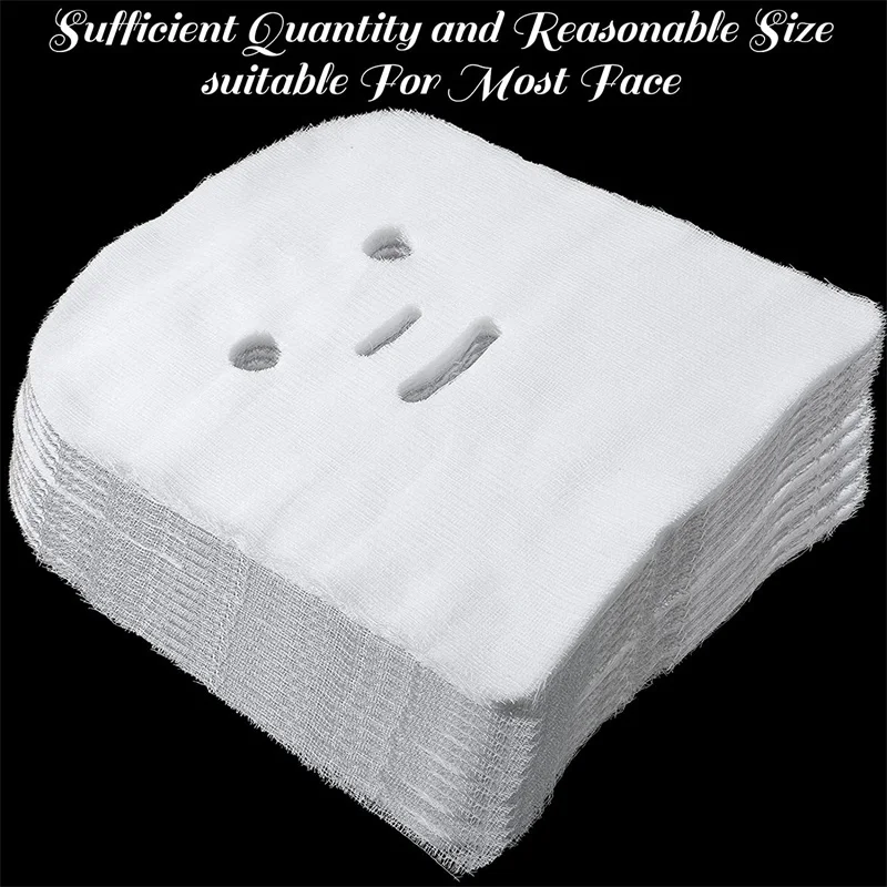 2023z Gauze Facial Mask 100% Cotton Gauze Facial Sheet for Spa High Frequency Treatments Pure Cotton DIY Beauty Gauze Mask