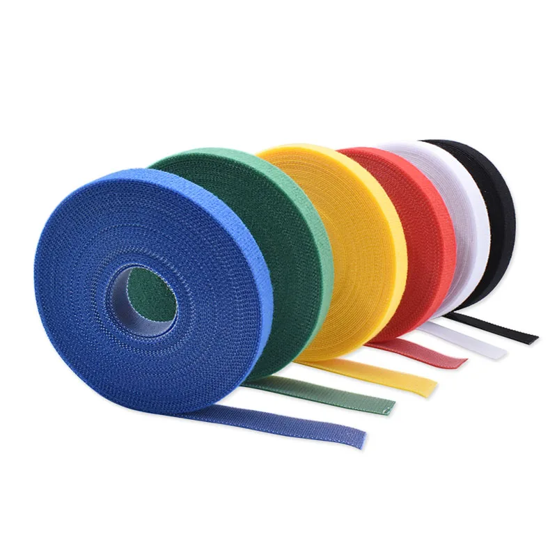 Custom made adjustable hook and loop nylon cable band