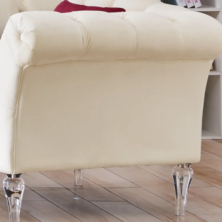 Dongguan furniture wholesale Classic Fabric Chesterfield Button Tufted Sofa Set Design For Living Room Sofa