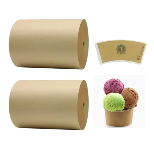 Food Grade Kraft Paper Bowls Cups PLA Coated Synthetic Craft Material Snacks Salads Sushi Pizza Sugar Bread Embossed Printing