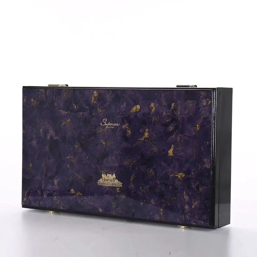 Wholesale MDF wooden luxury piano lacquer 4 bottle and 6 bottles wine packing  boxes and wine gift box