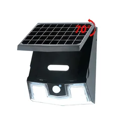 Наружный светодиодный настенный светильник на солнечной батарее, большая мощность, регулируемый, для сада, с дистанционным управлением, режимы работы «сделай сам»