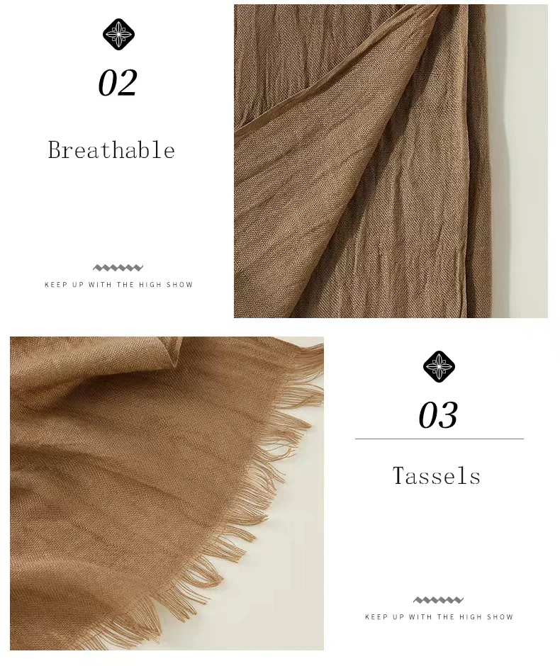 Breathable plain light weight rayon modal twill cotton woven modal hijab