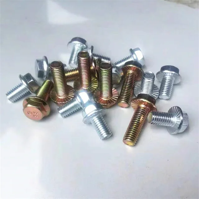 China  factory Supplier Din6921 2205 2507 Galvanized high strength Stainless Steel 304 316 m6 m8 m10 A2-70 Hexagon Flange Bolts