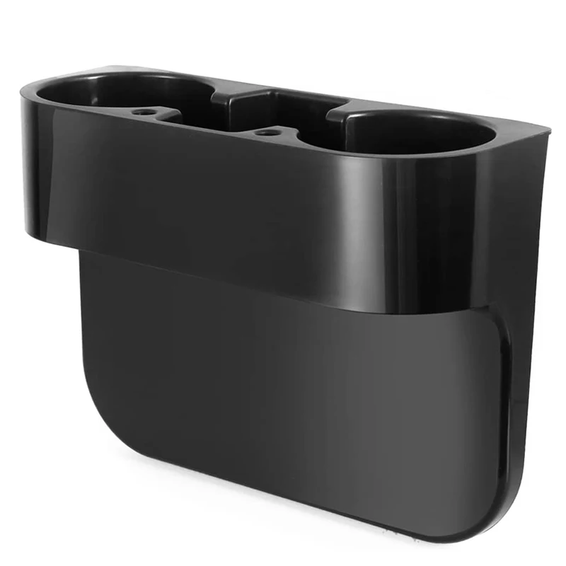 Portable Multifunction Cup and Phone Holder Black Vehicle Seat Cup Cell Organizer Car Interior Storage Solution