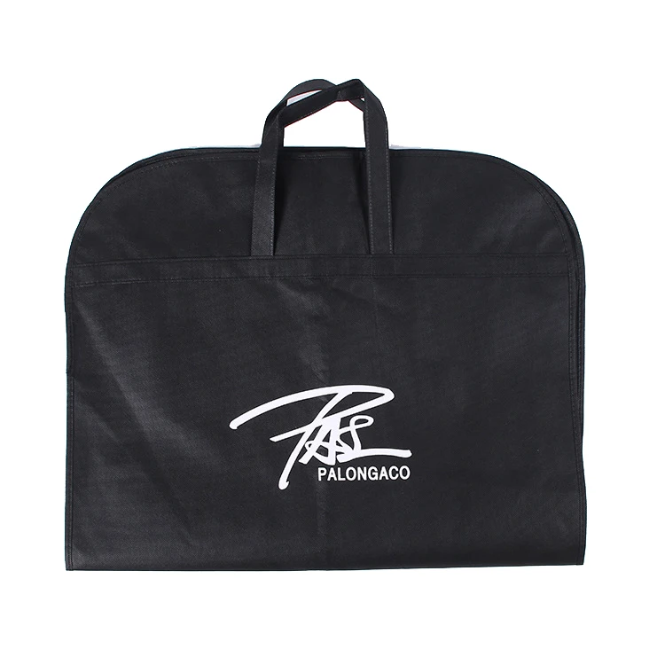 60*100 black stock Hanging Suit and Dress  clothes Travel and Storage Garment Bag with non woven material
