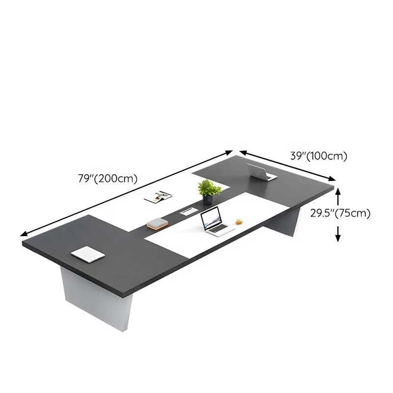 Elegant White office furniture meeting room table and chair  for  Office