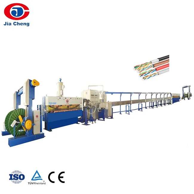 JIACHENG PVC insulation material fiber optic cable wire extrusion complete production line manufacturing equipment