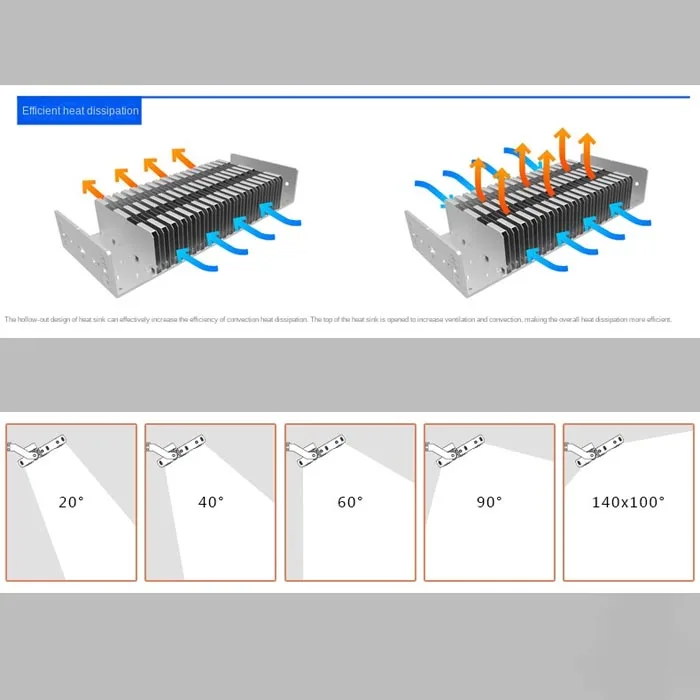 Outdoor Waterproof High Power led high mast light Football field Square 1500 watt high power stadium light