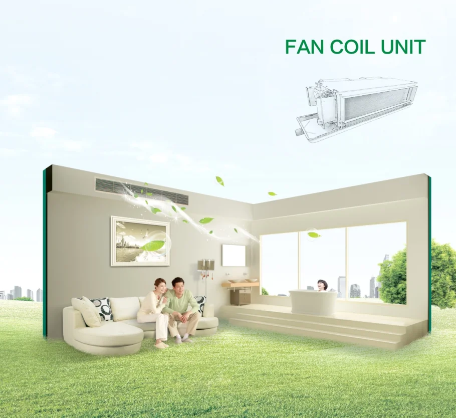 Energy saving water fan coil  unit for chiller and heat pump FP34