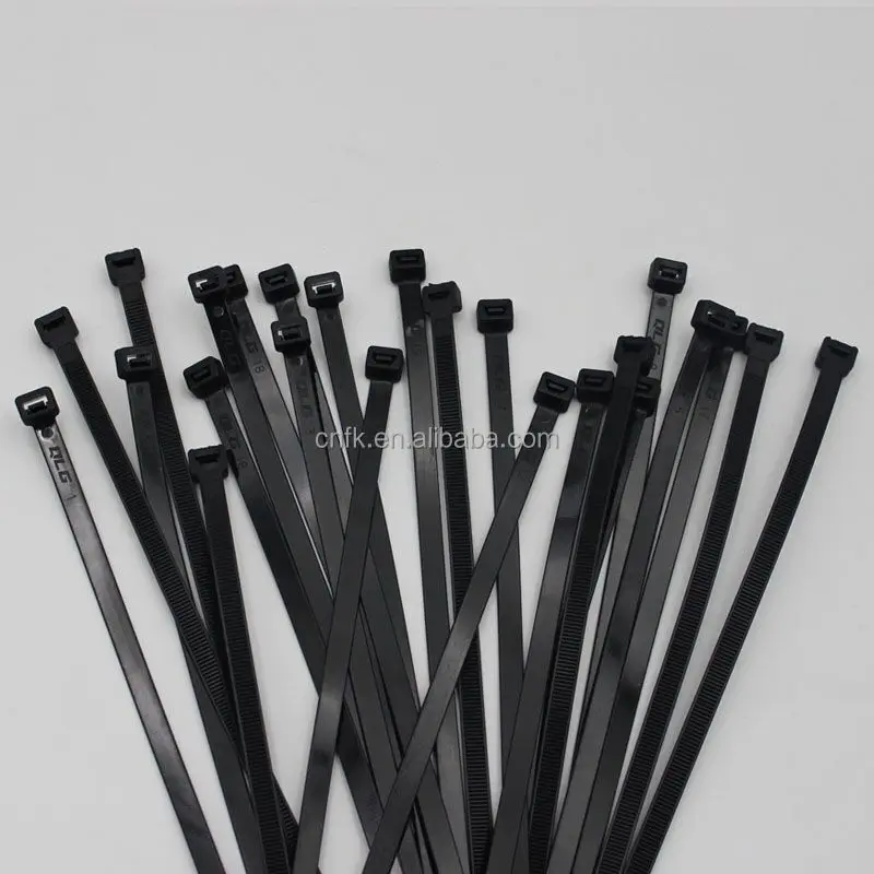 Hot sale 5mm*400mm colour Nylon 66 cable tie black plastic cable tie
