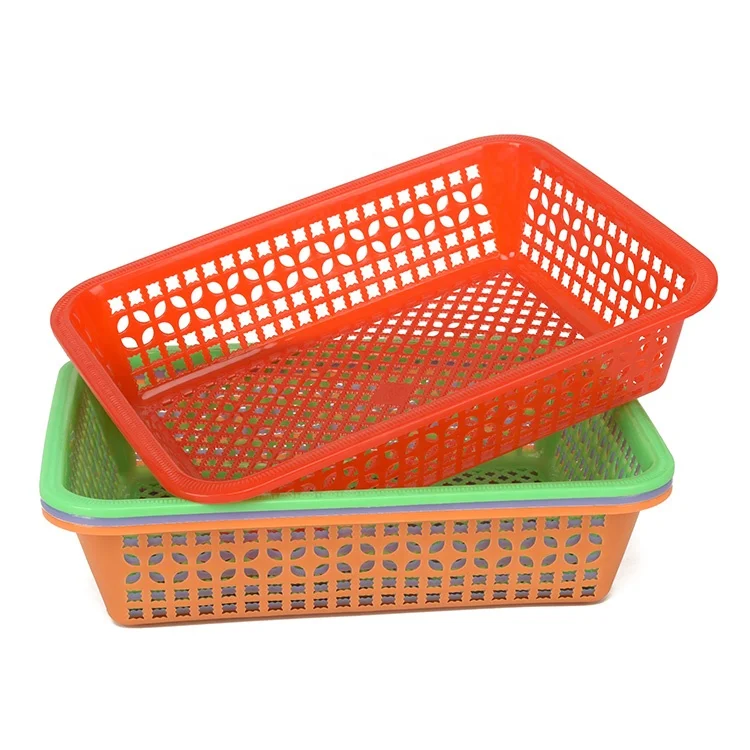 Hot Sell Rectangular Plastic Food Storage Kitchen Strainer with Holes