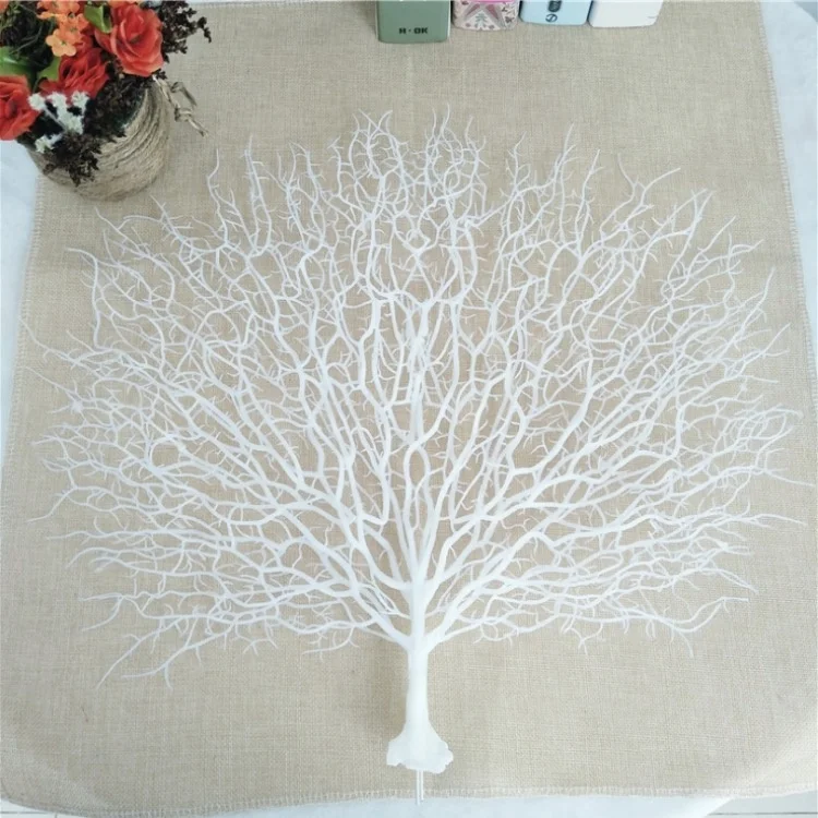 YAYUN J-1111 Plastic Artificial White Tree Coral Branches Wedding Decoration