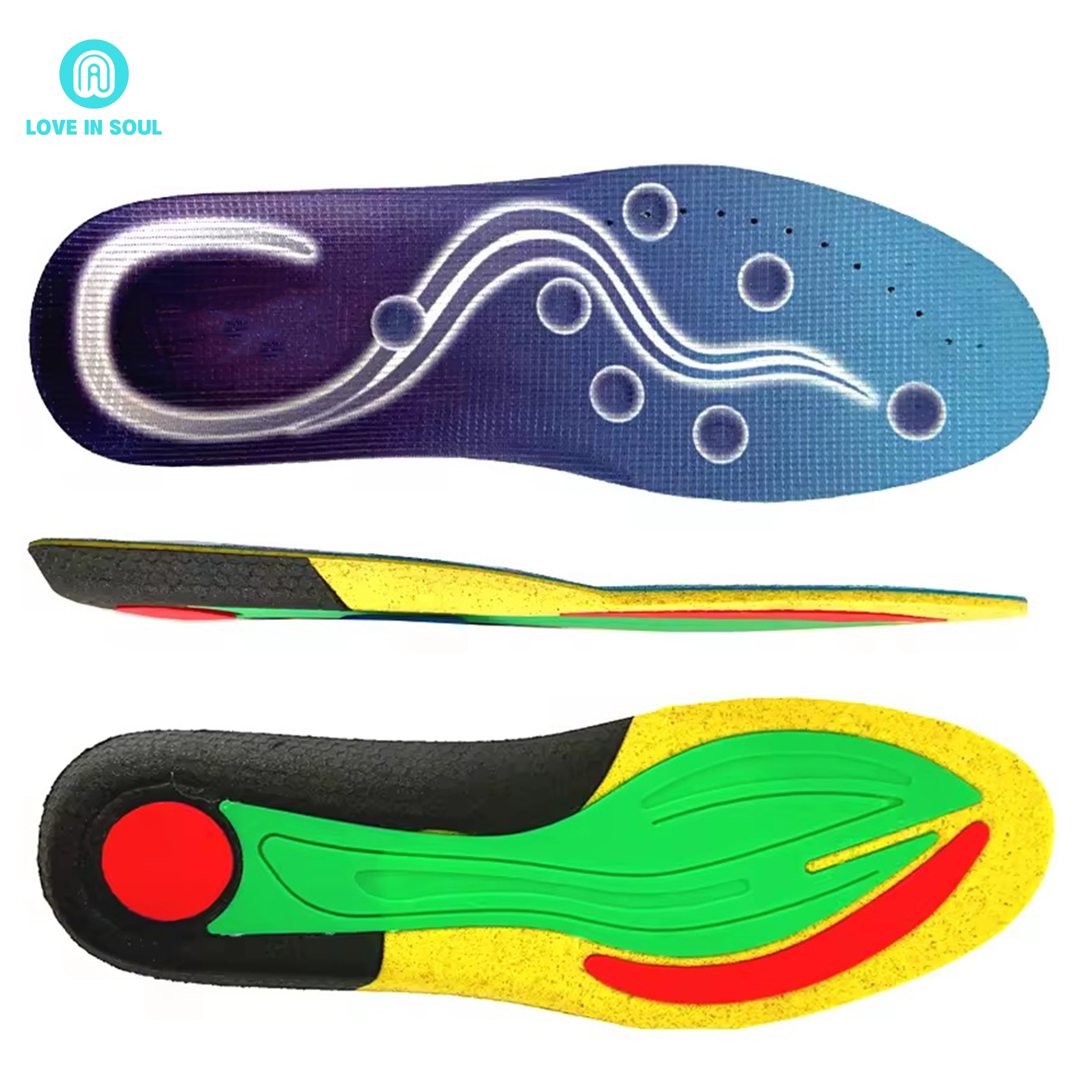 Magnet Massage Insoles Anti-Odor Magnetic Therapy Massaging Acupuncture Insoles Foot Therapy Pain Relief Accupressure Insoles