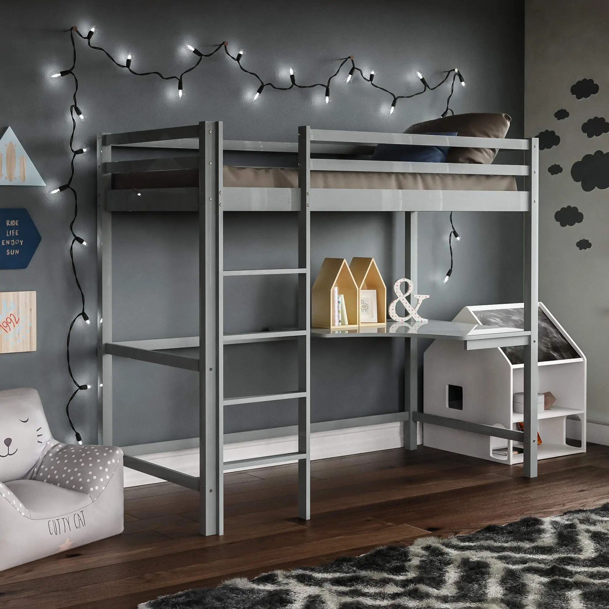 New Product Explosion kids car bedroom furniture bank bed for kids Designs Sydney High Sleeper Bunk Bed_ Solid wood