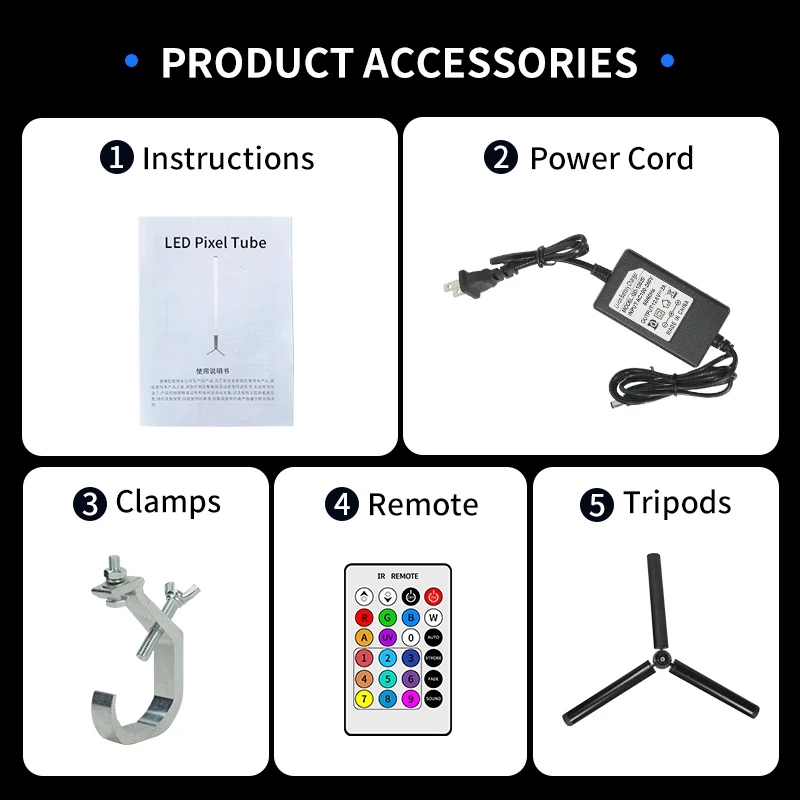 IP65 Wireless Battery Pixel Guide Tube 360 Pixel Tube Outdoor DJ Stage Light Party Neon Tube