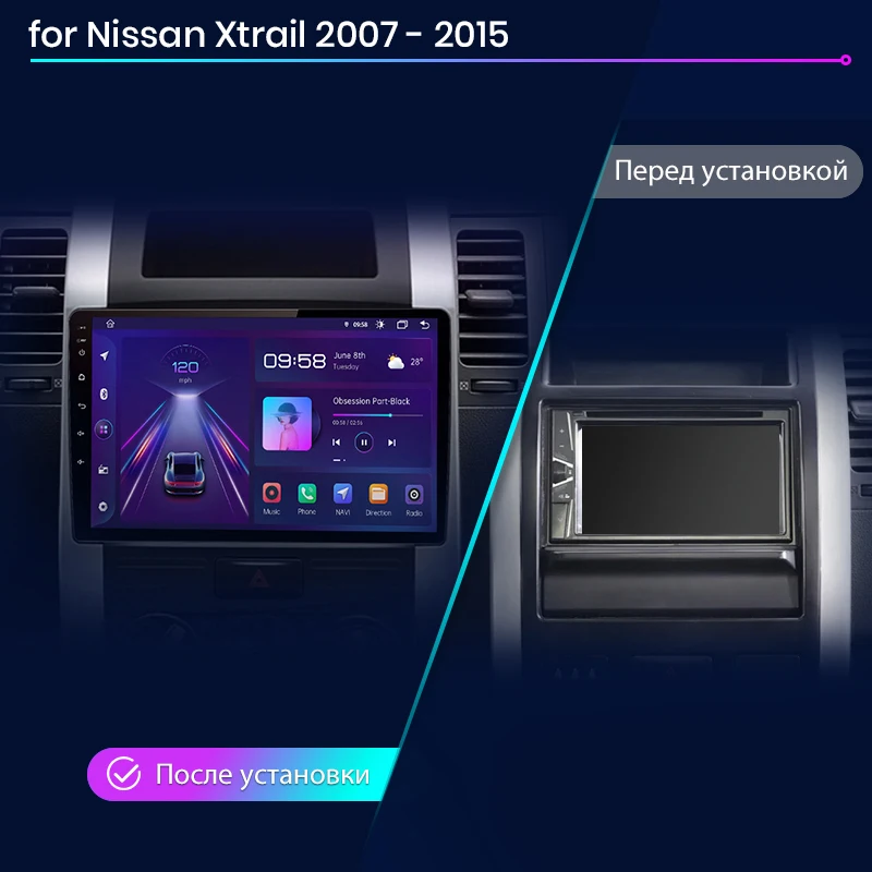 Junsun V1 RU Stock Wireless CarPlay for Nissan x trail t31 2008-2012 Android Auto GPS Navigation Car Radio Multimedia Head Unit