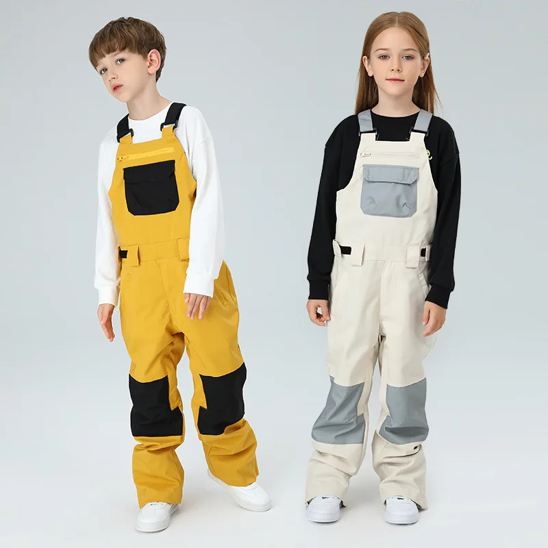 Factory Kids Ski Wear Suit Outdoor Sport Overall Snowsuit Board Waterproof Windproof Boy Girl Printing Ski Overall For Snow