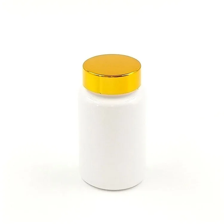 Hot Sale White Pet Plastic Empty Pharmacy Capsule Pill Bottle With Screw Cap