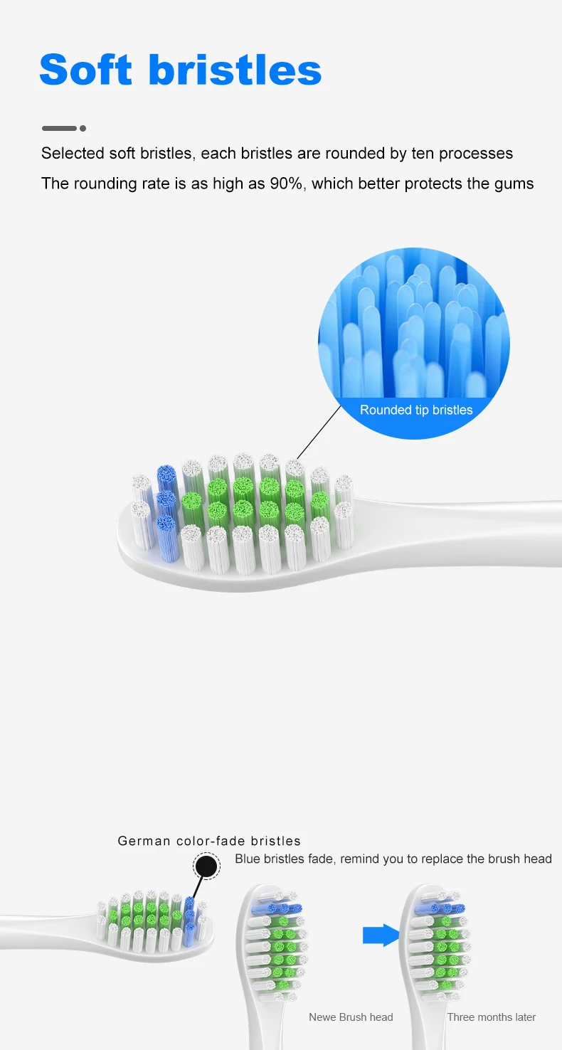 4 шт. в упаковке, головки для зубной щетки HX6062/64 Diamondclean