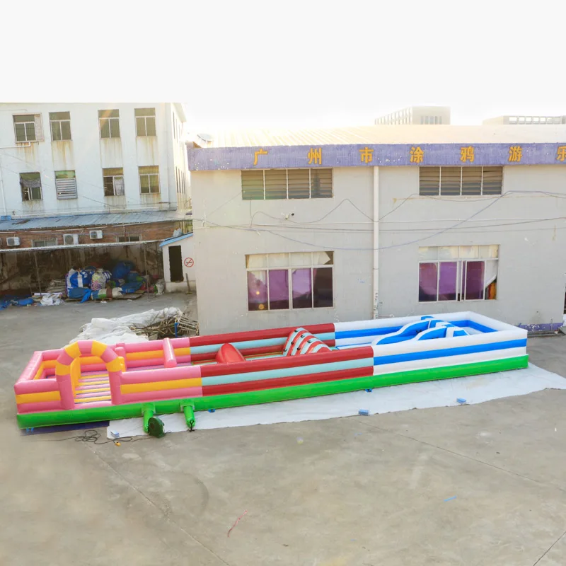 Надувная полоса препятствий в простом стиле для детей