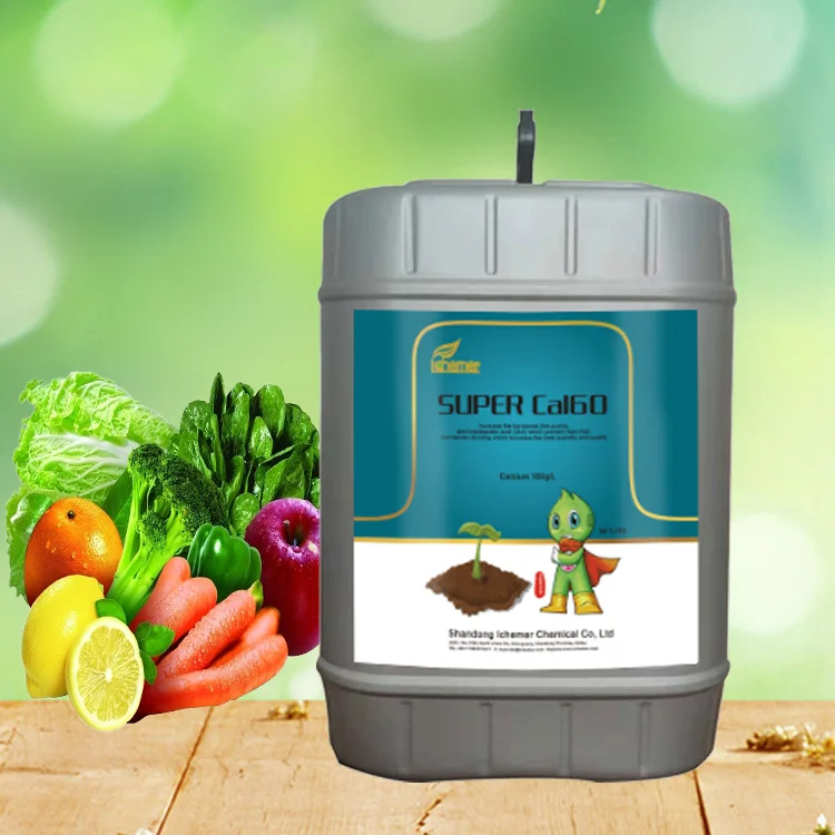 Ichemer super Cal60 agricultural used high efficient Calcium element liquid calcium vegetables fruits organic fertilizer