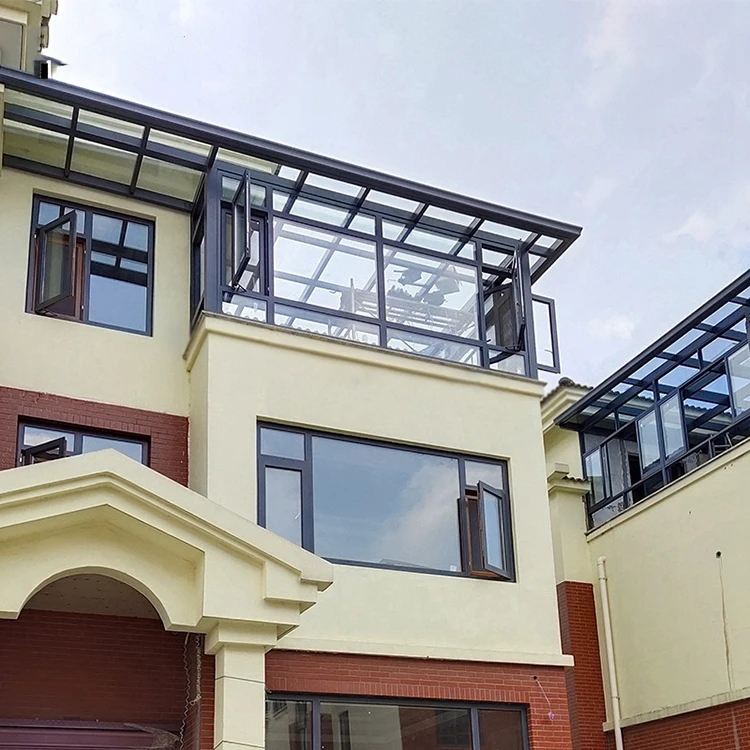 4 Season Sunroom Fiber Tiny House Storey Sunrooms Glass Prefabricated Outdoor Insulating Glass Aluminum Alloy Structure Frame