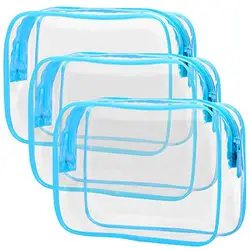 Custom Clear PVC Plastic Cosmetic Bag Transparent Pvc Waterproof Travel Toiletry Bags Clear PVC Cosmetic Bag