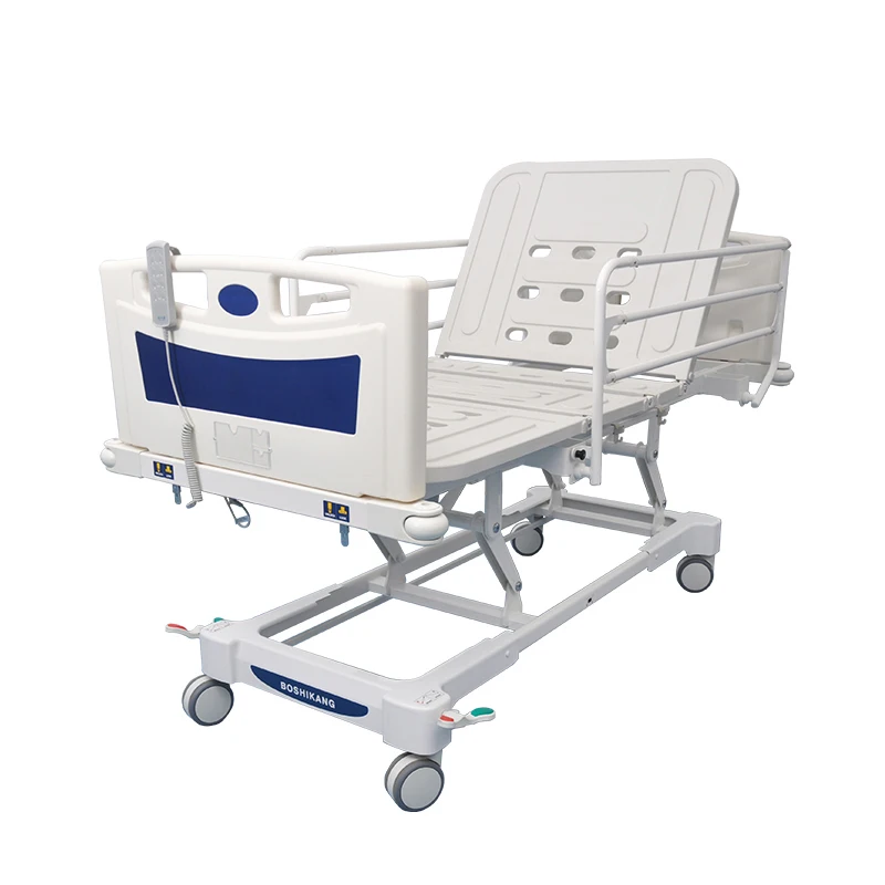 3 Functions Adjustable ICU Intensive Medical Electric Hospital Bed For Ward Nursing With Remote Control And Big Guard Rail