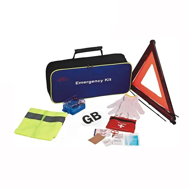 European Breakdown & Emergency Travel kit come with warning triangle safety vest,first aid kit