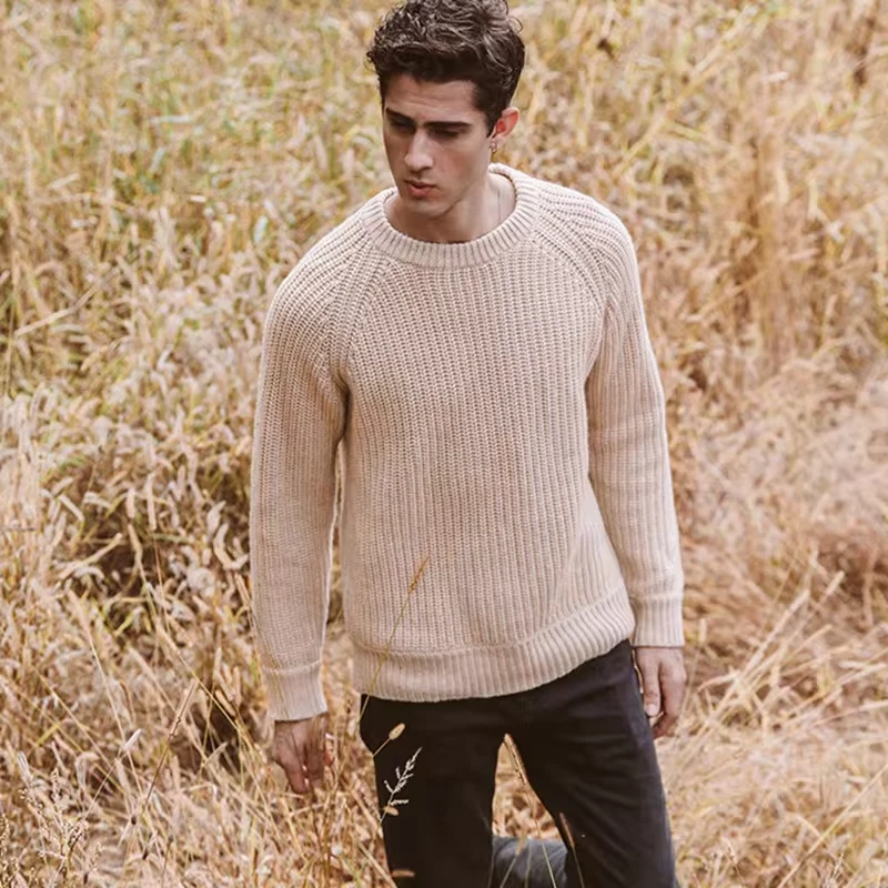 Men Stylish cotton Jumper Custom Solid Knitted Pullover Men Merino Wool Knitwear Sweaters Tops Cashmere Sweater Men