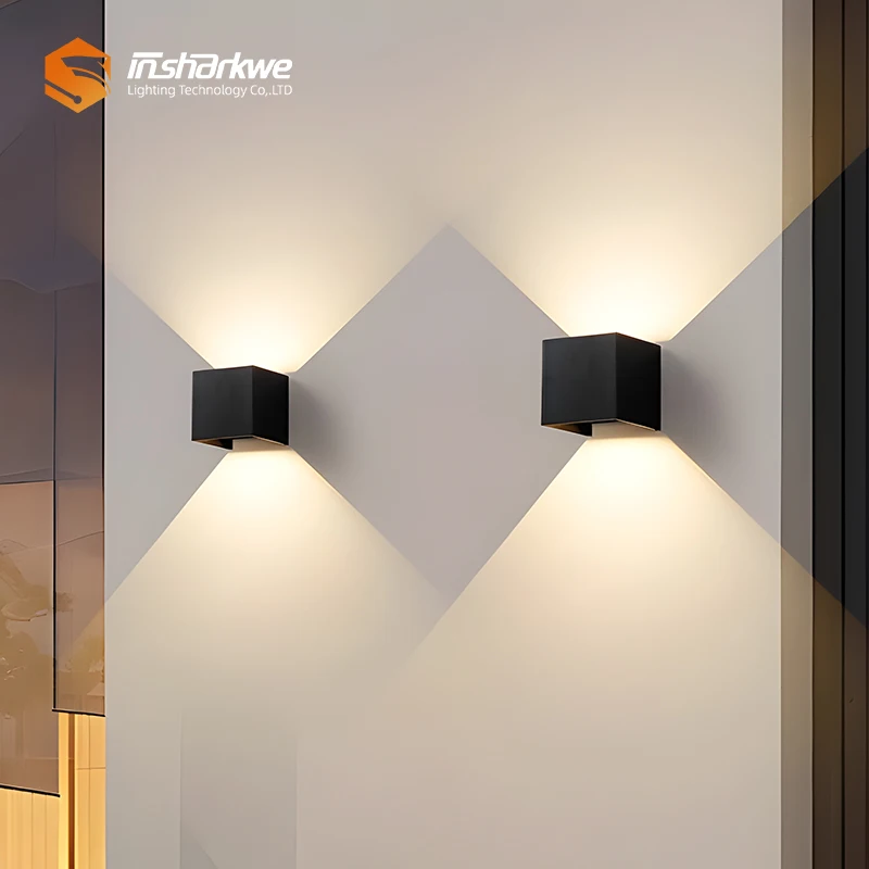 2024 High Qualityup and down wall light Aluminum Modern Outdoor Waterproof Led Wall Lamp nordic indoor Lighting Led Wall Lights
