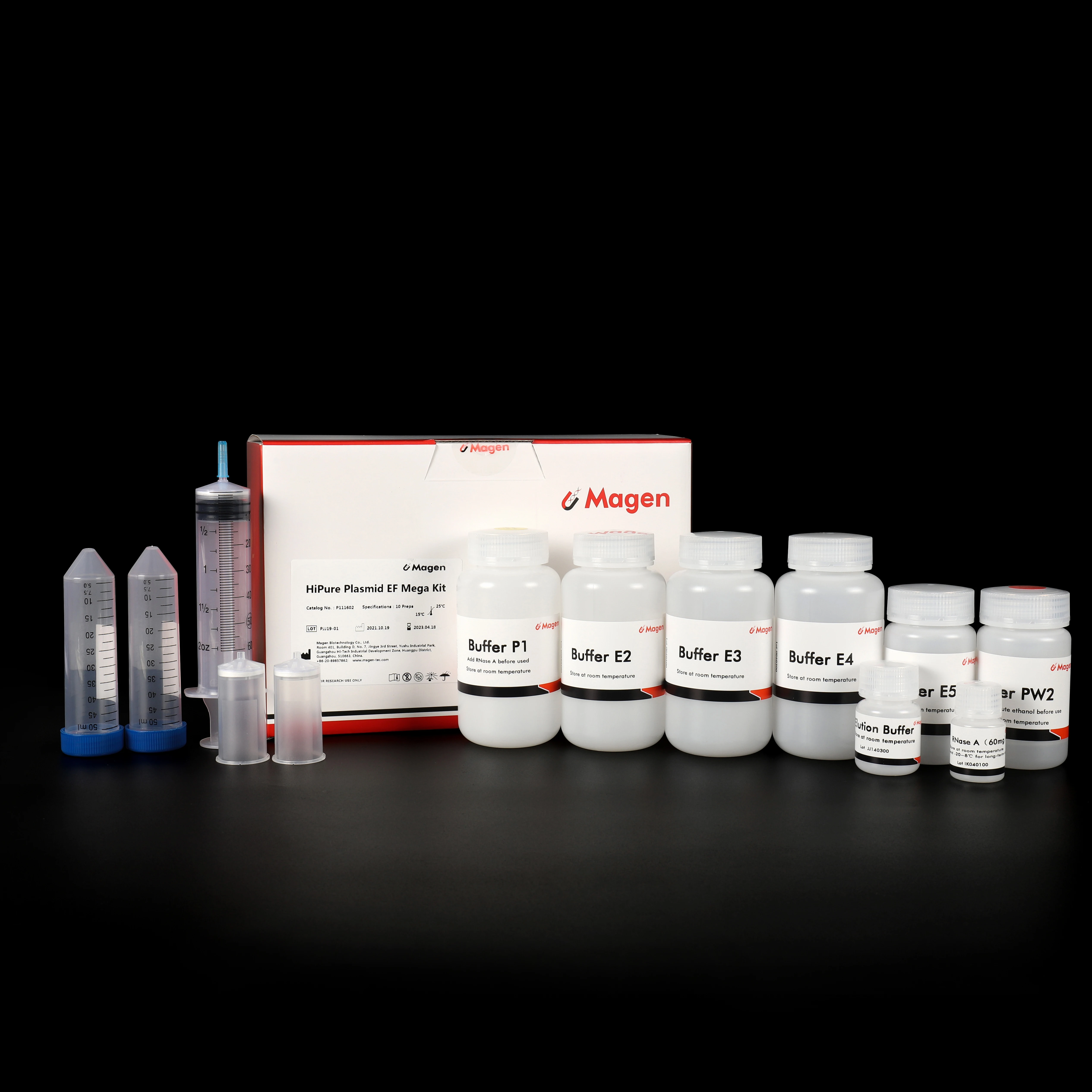 HiPure Plasmid EF Mega Kit, P1116, endotoxin free, DNA isolation kit, DNA extraction kit