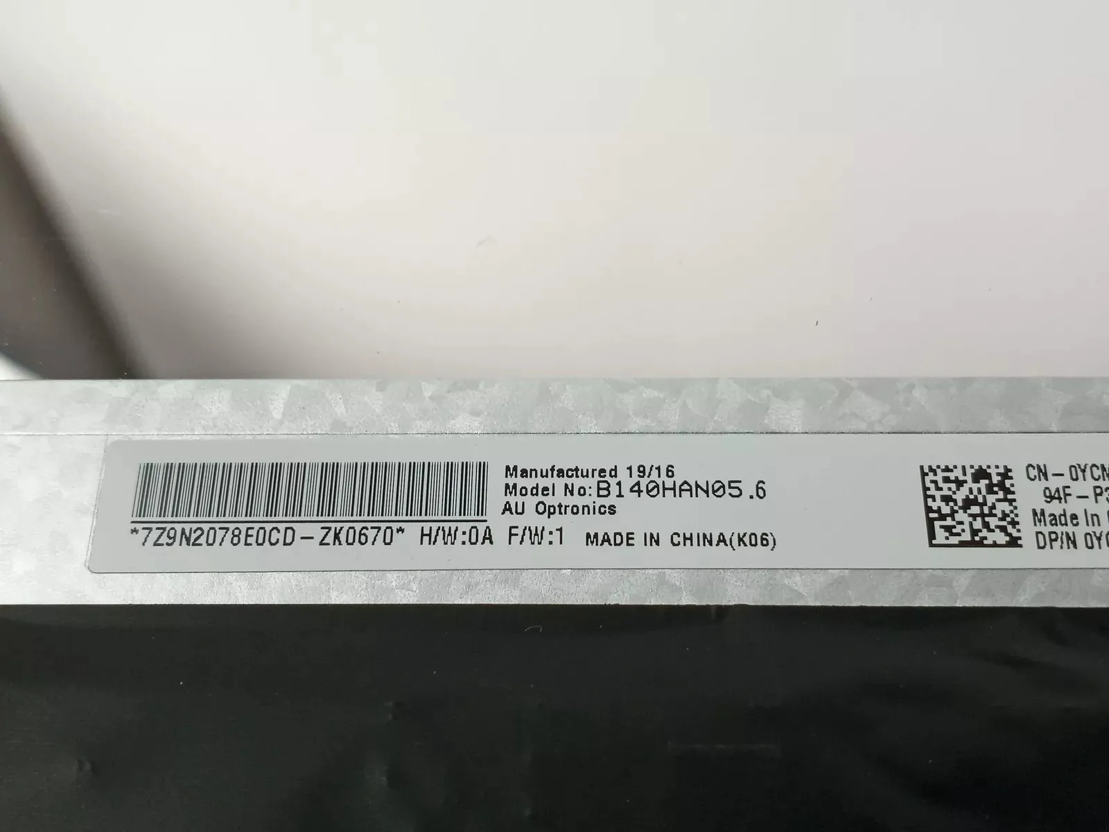 Factory New Laptop LCD Screen B133HAN04.2 HW0A Glossy 13.3 Inch 30 Pin  Non-Touch Panel Laptop Display