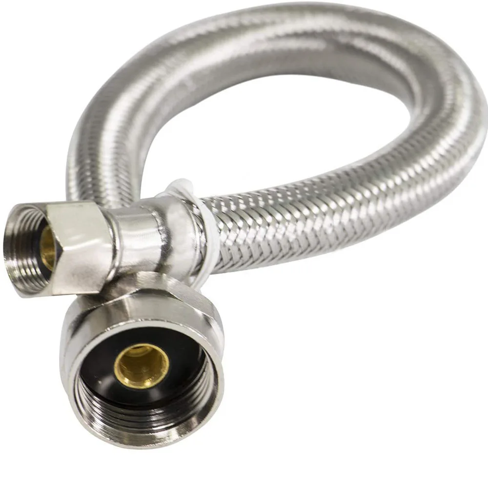 GALENPOO North America stainless steel braided pipe 7/8-3/8 toilet inlet hose cold and hot high pressure explosion-proof hose