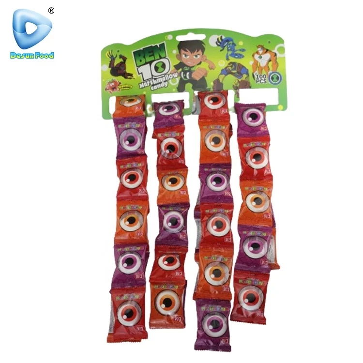 Hot-selling Fruit Flavor Eyeball Center Filling Marshmallow Candy