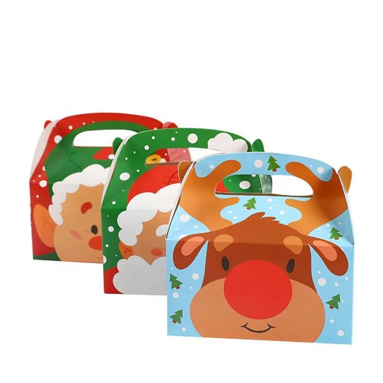 Creative Eco-friendly Portable Biodegradable Colour Paper Gift Christmas Eve Apple Boxes