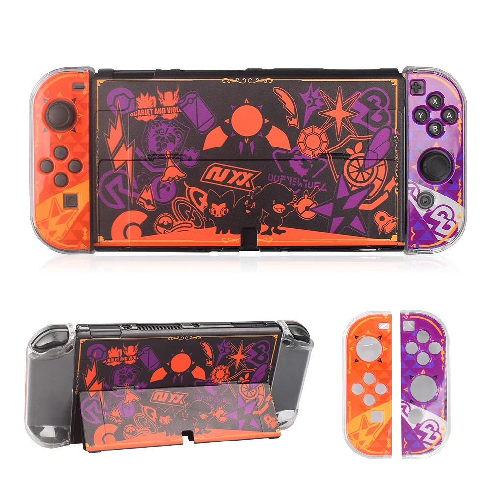 New  Poke man Scarlet & Violet Game Accessories For Nintendo Switch Oled Carrying Case Playstand Game Case
